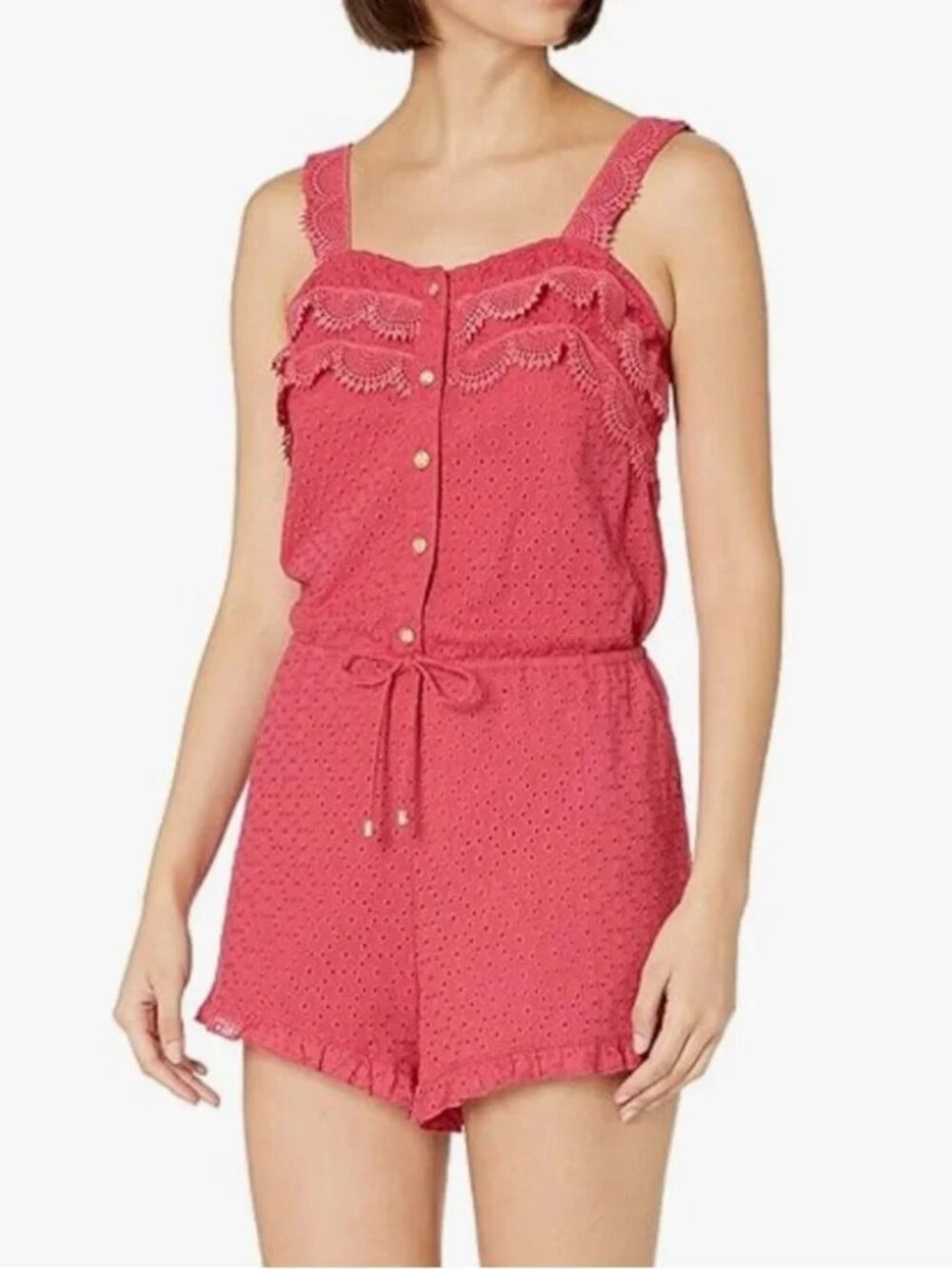 Sperry Eyelet Ruffle Romper - Picture 1 of 3
